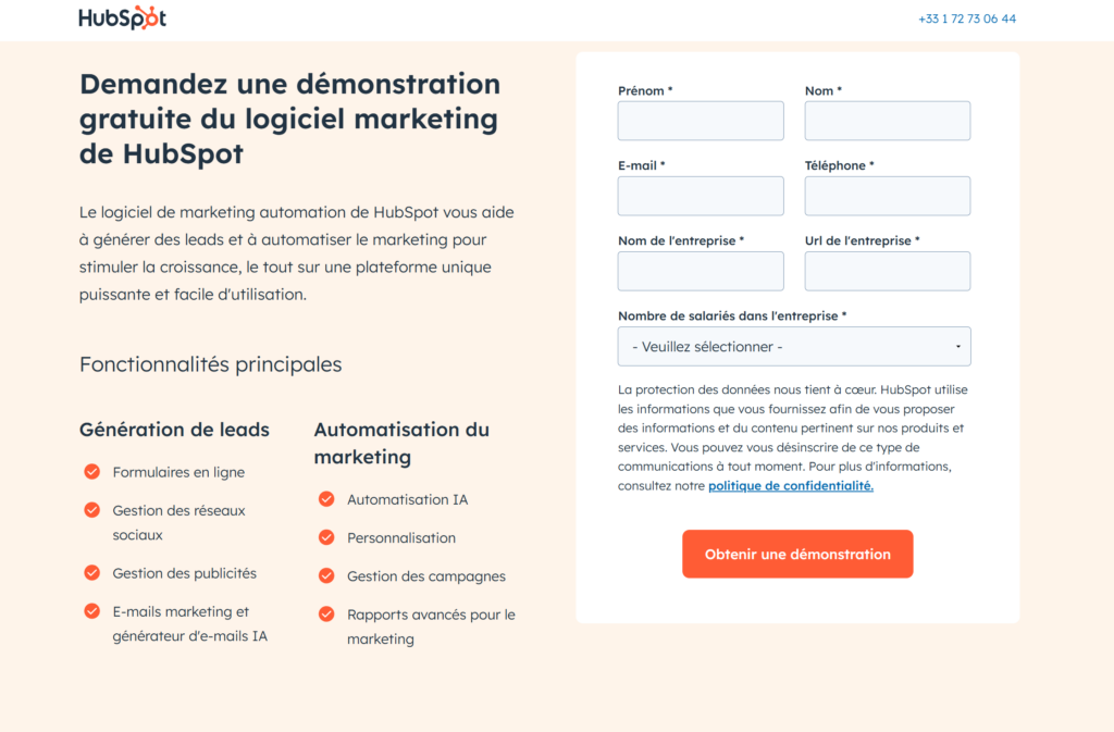 Hubspot - Landing Page