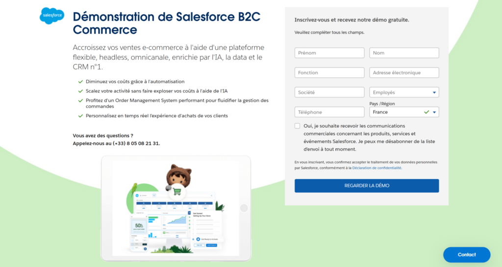 La landing page produit