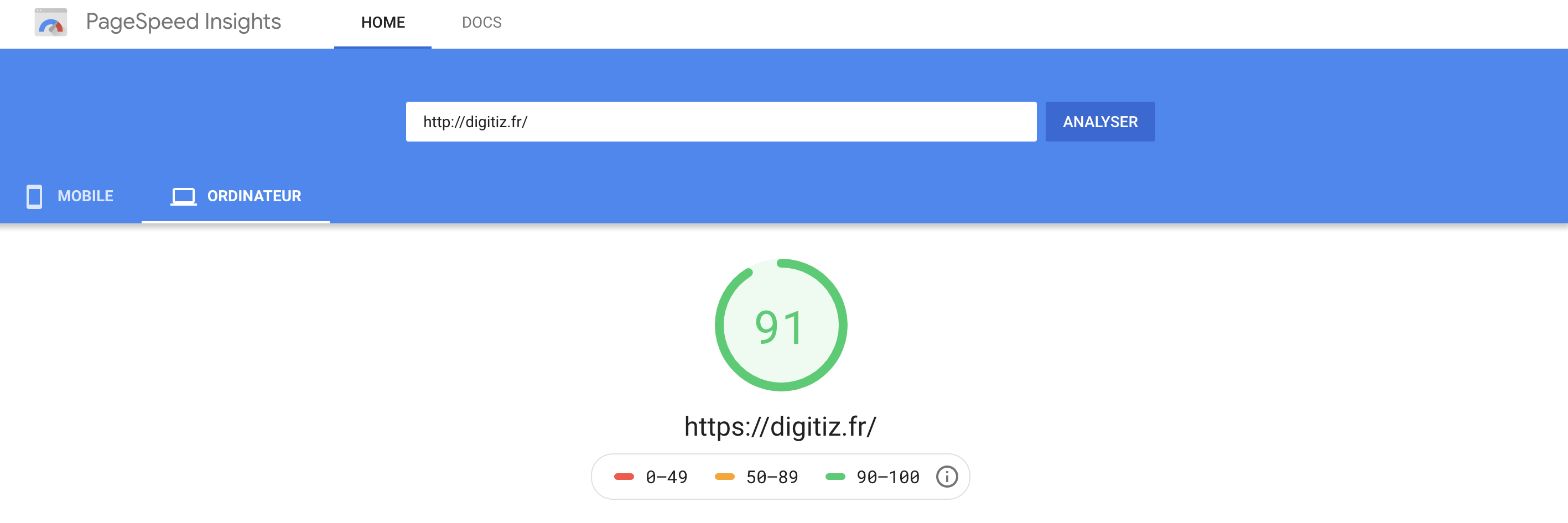 Google SpeedPage Insights