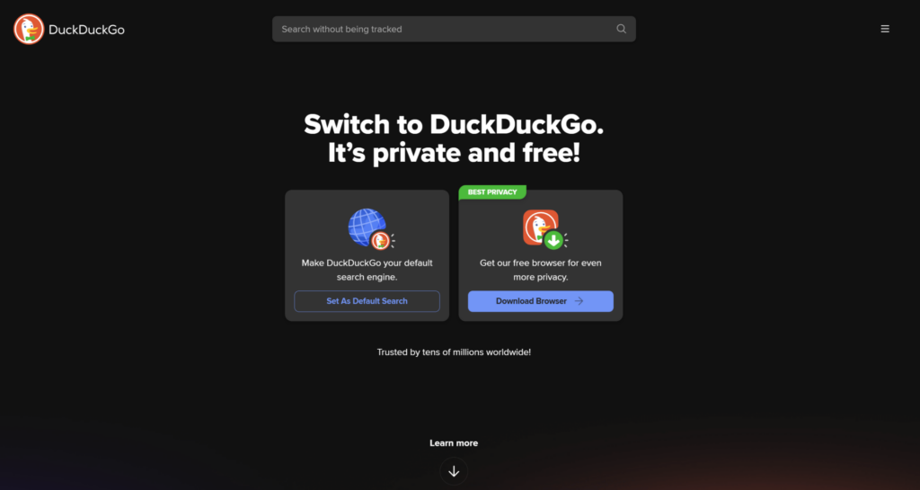 DuckduckGo moteurs de recherche alternatifs à Google