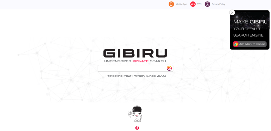 Gibiru moteurs de recherche alternatifs à Google