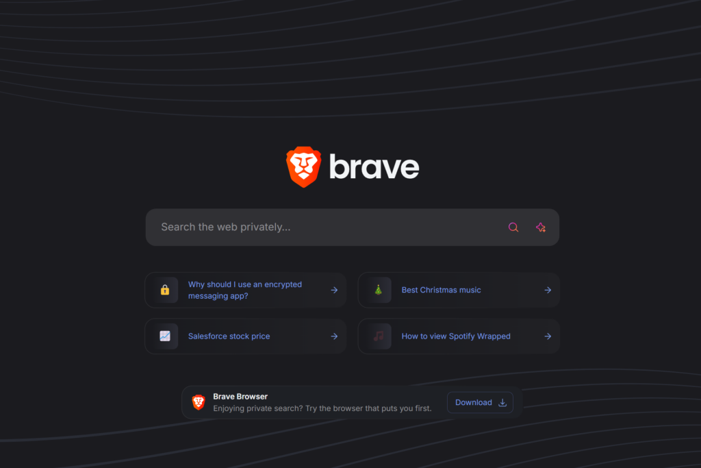 Search Brave moteurs de recherche alternatifs à Google