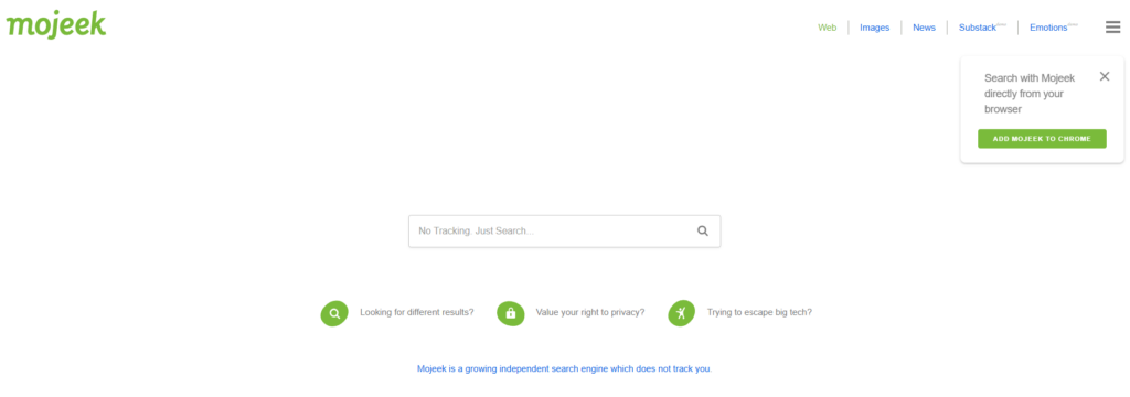 mojeek moteurs de recherche alternatifs à Google