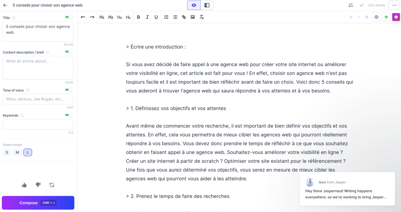 Les 8 meilleurs outils de rédaction avec l