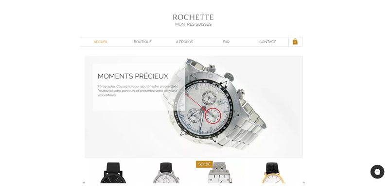 Exemple de boutique de montres