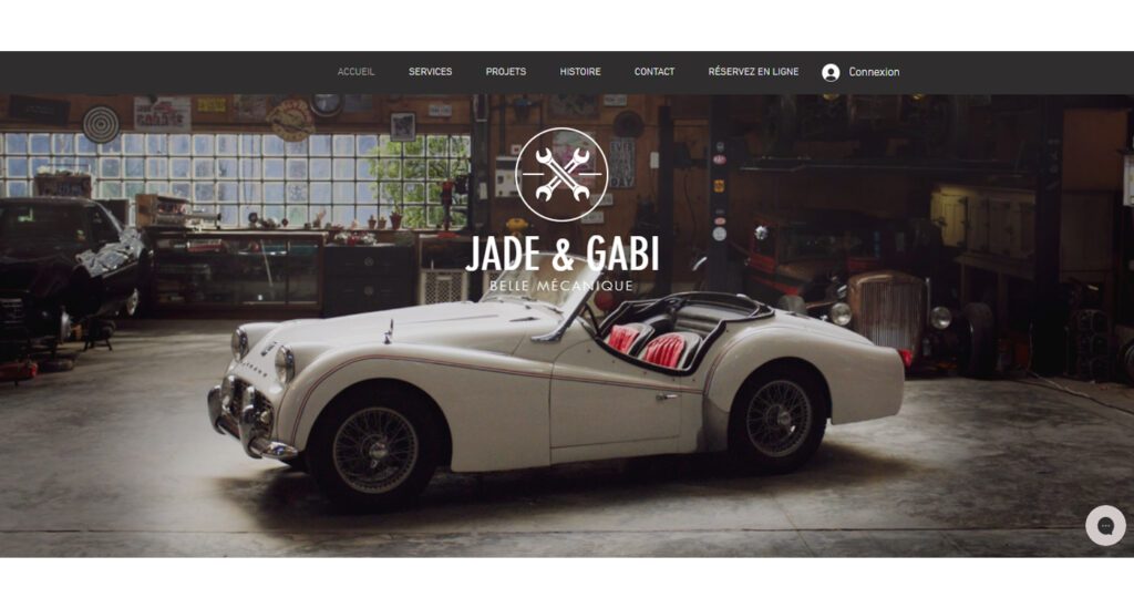 Jade et Gabi exemple site Wix