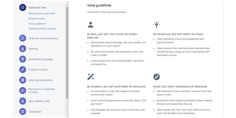 Shopify Voice Guidelines