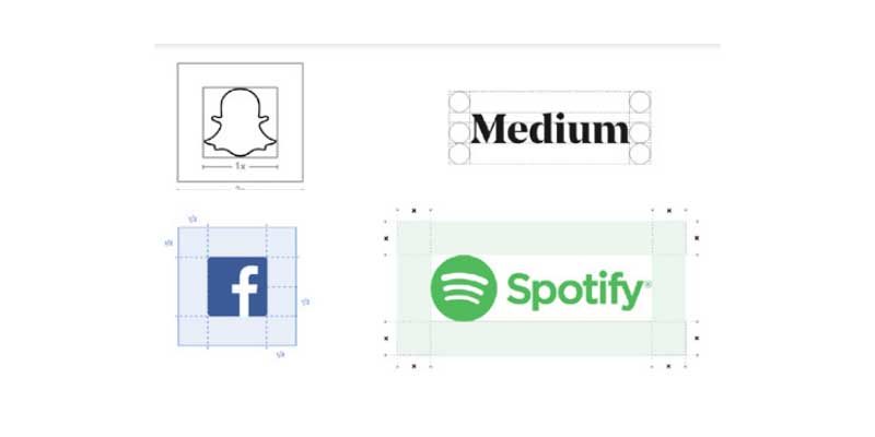 Spotify Snapchat Medium and Facebook Logo