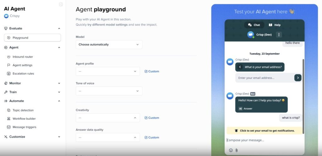 AI-chatbot-configuration- crisp