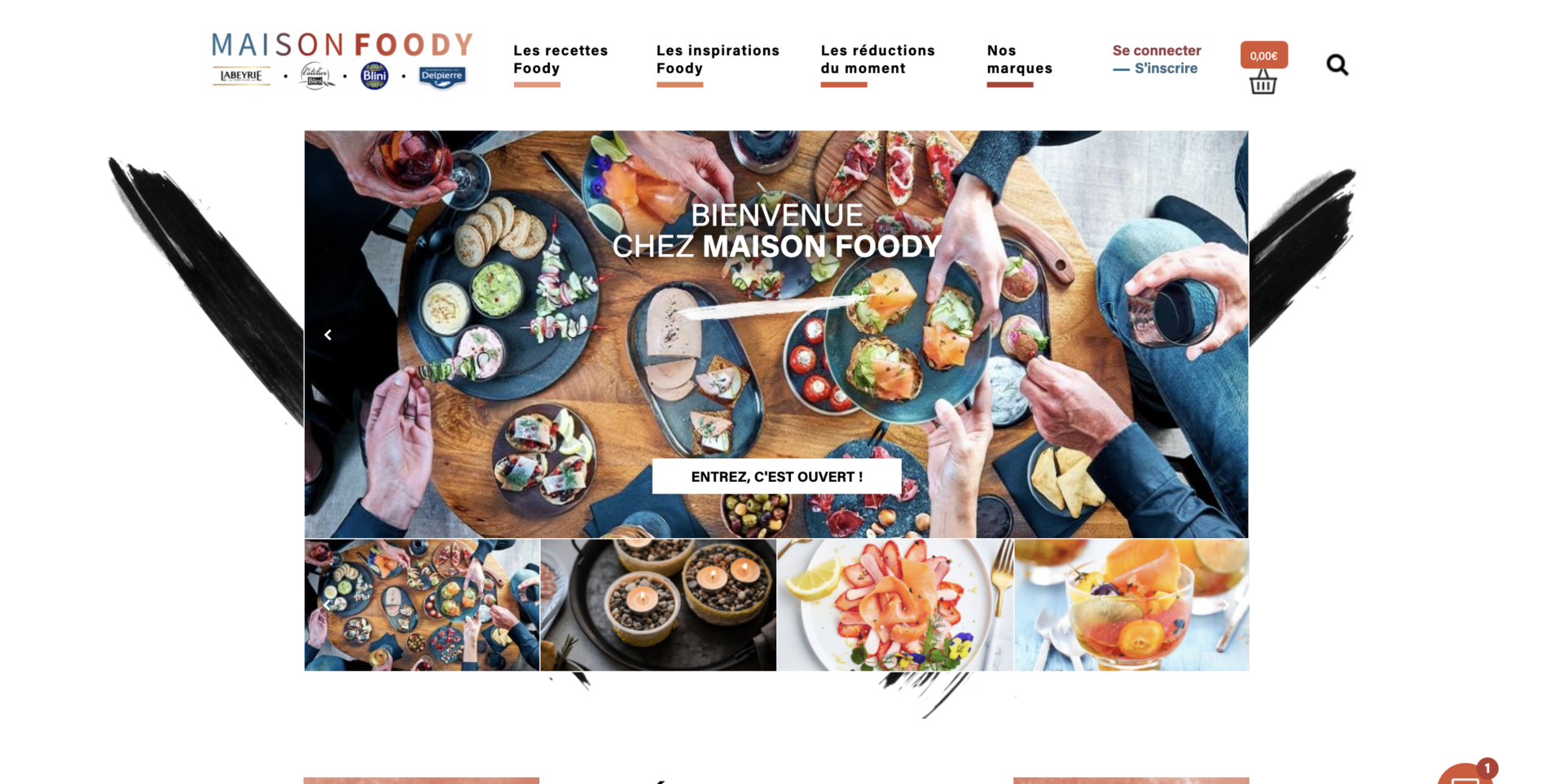 Exemple de site e-commerce Maison Foody