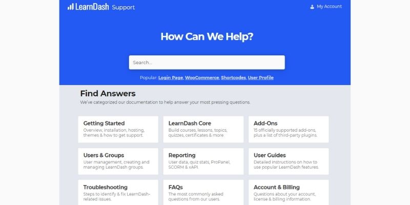 Learndash support and knowledge base