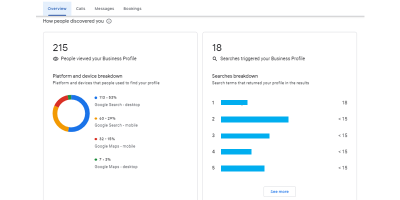 Google My Business Analytics Performance