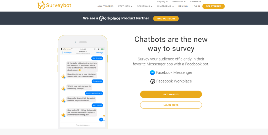 surveybot - meilleurs Chatbot