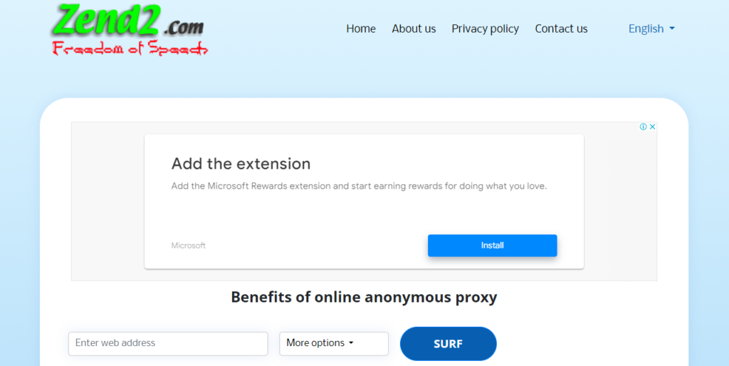 Zend2.com - proxy gratuits