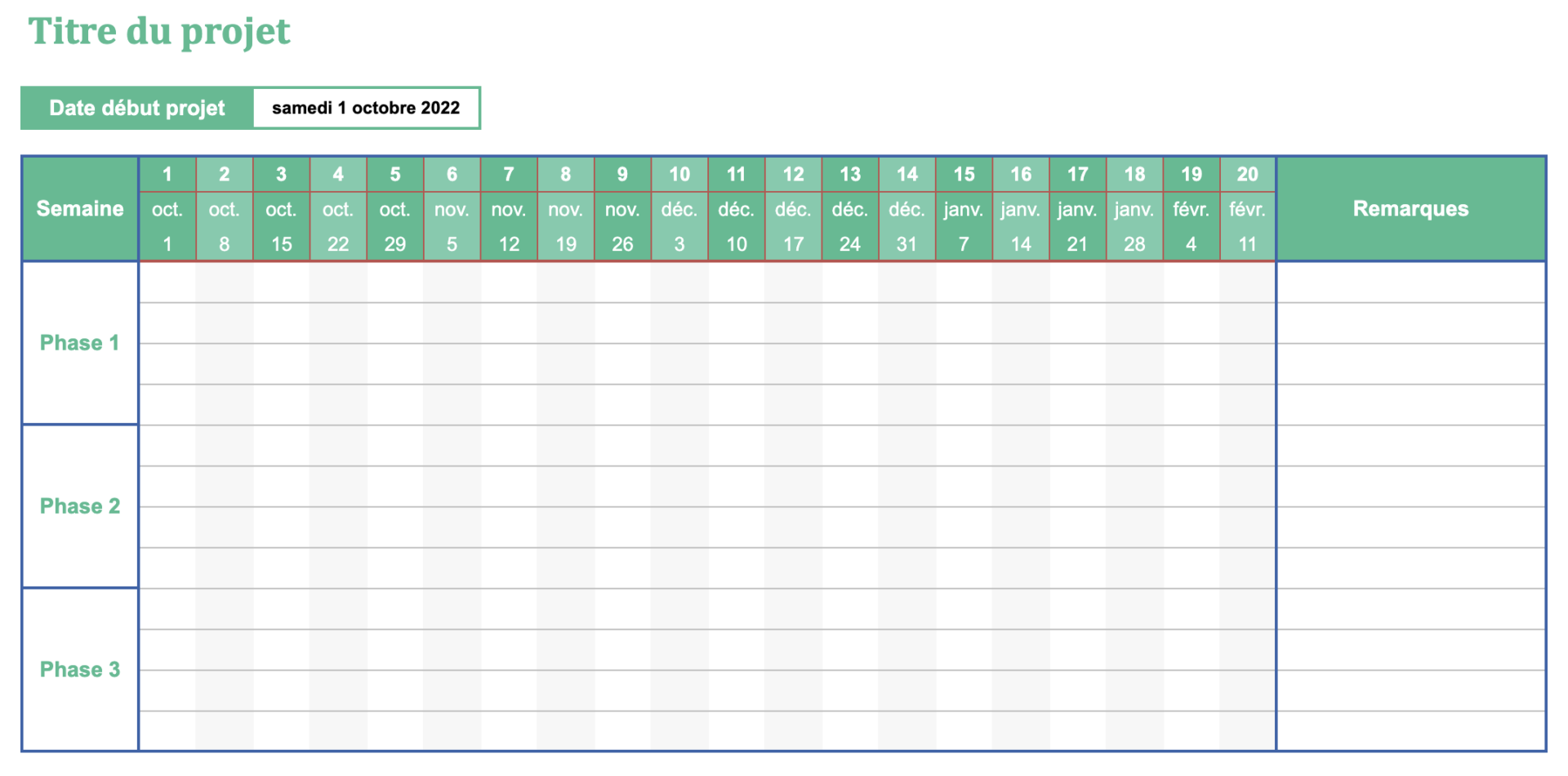 Modèles de planning Excel à télécharger gratuitement