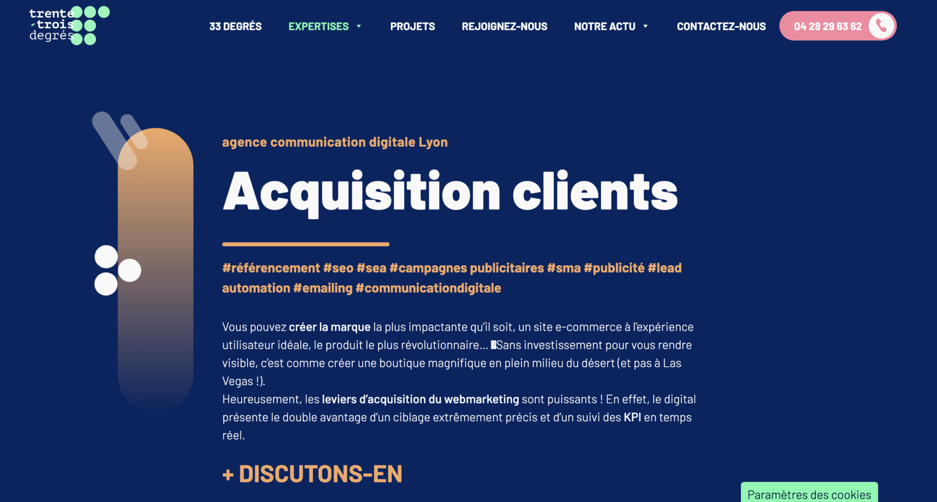 Agence 33 Degrés Acquisition clients