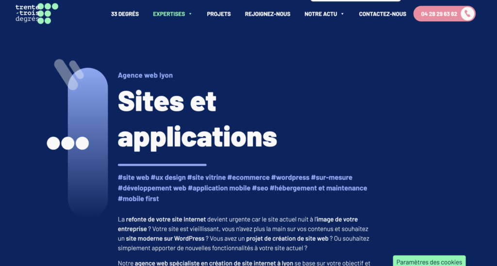 Agence 33 Degrés Sites et app