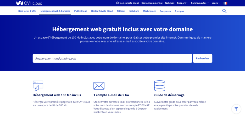 OVHcloud gratuit