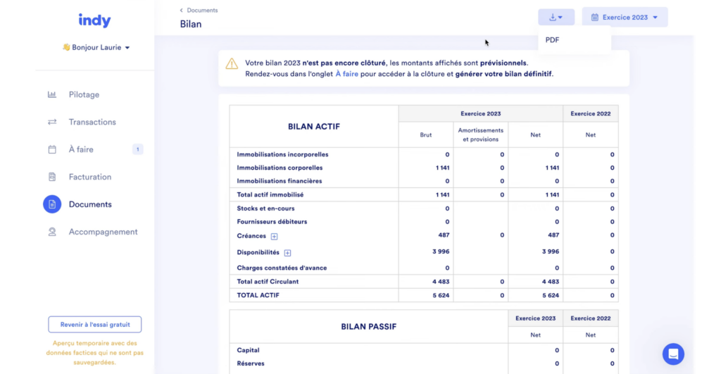 Indy bilan