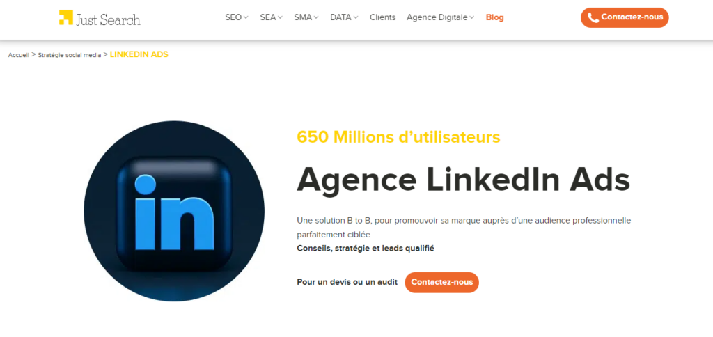Just Search - Agences LinkedIn Ads