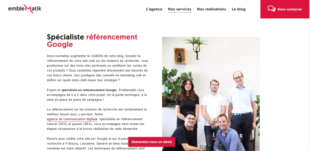 EmbleMatik - Agence seo Suisse