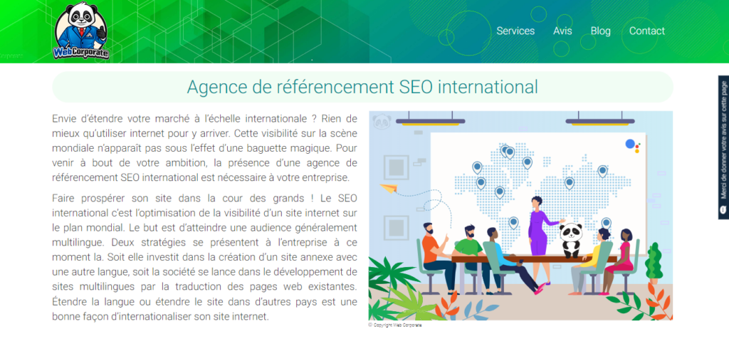 Web Corporate - Agence seo international