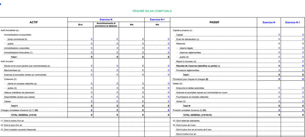 Bilan Comptable Mod Le Excel Gratuit