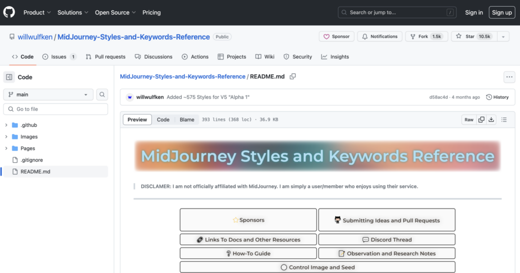 Midjourney Styles and Keywords Reference