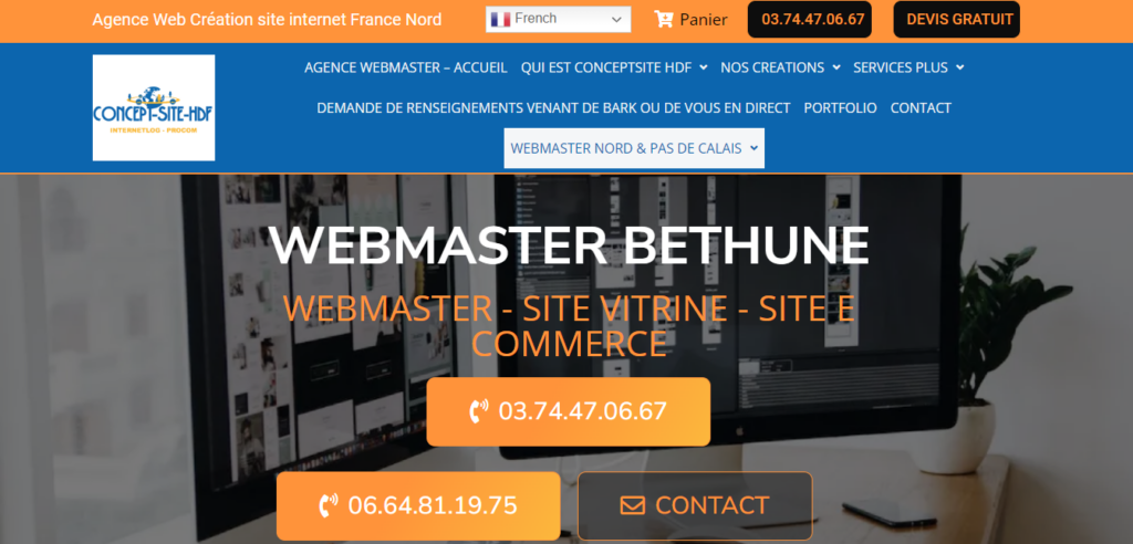 Concept site - Agence web Béthune