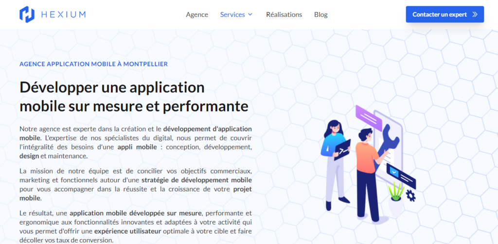 Hexium - agence développement application mobile