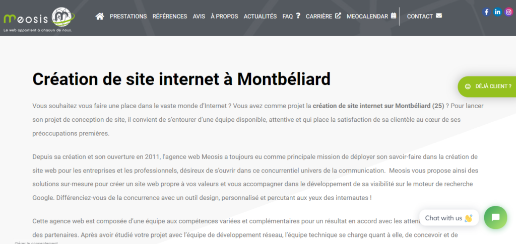 Meosis - Agence web Montbéliard Meosis
