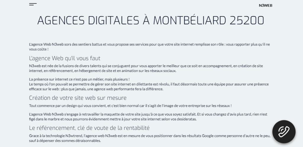 N3web - Agence web Montbéliard N3web