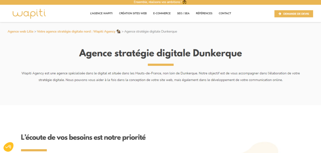 Wapiti - Agence web Dunkerque Wapiti