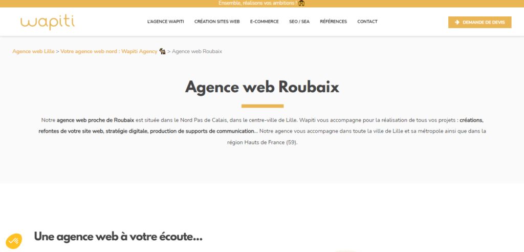 Wapiti Agency - Agence web Roubaix Wapiti Agency