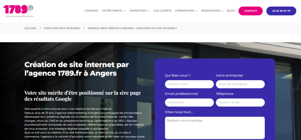 1789.fr - creation site internet angers