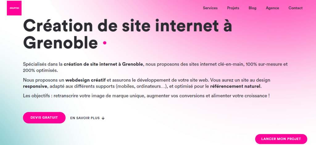 Erupteo - Création de site internet Grenoble