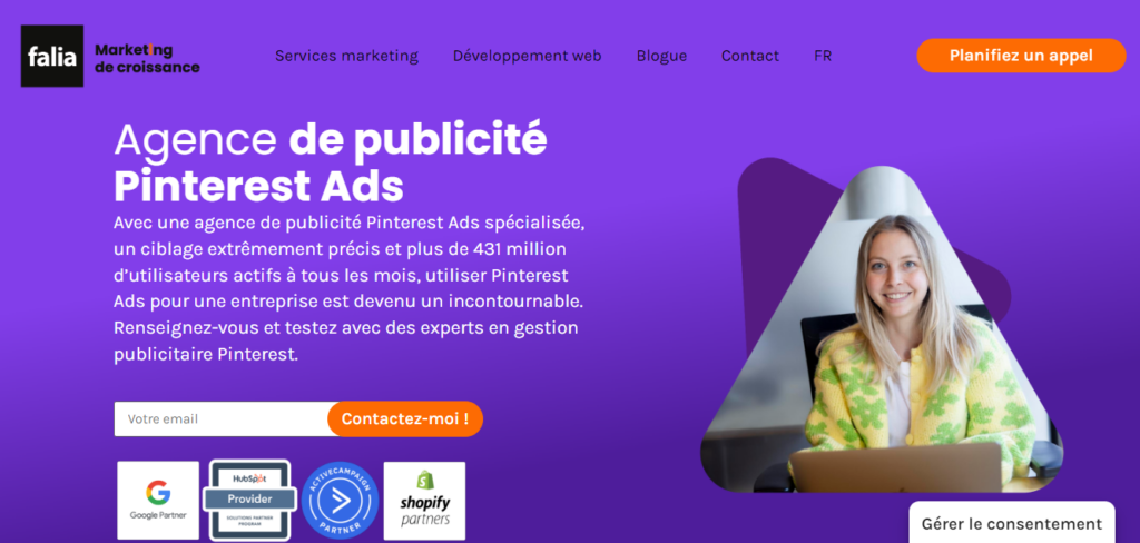 Falia - Agence pinterest ads