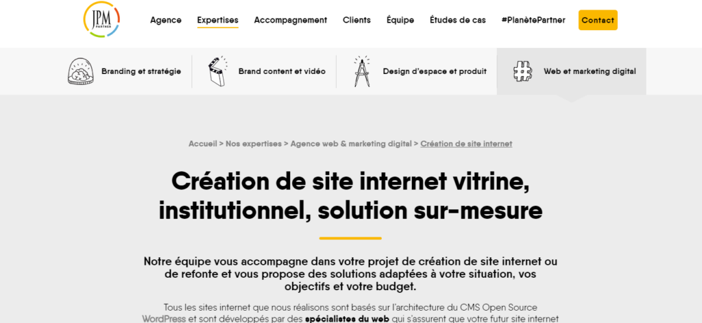 JPM Partner- Création site internet Dijon