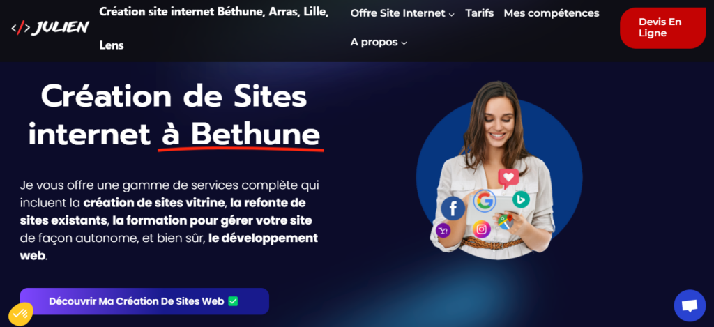 Julien - Création de site internet Béthune