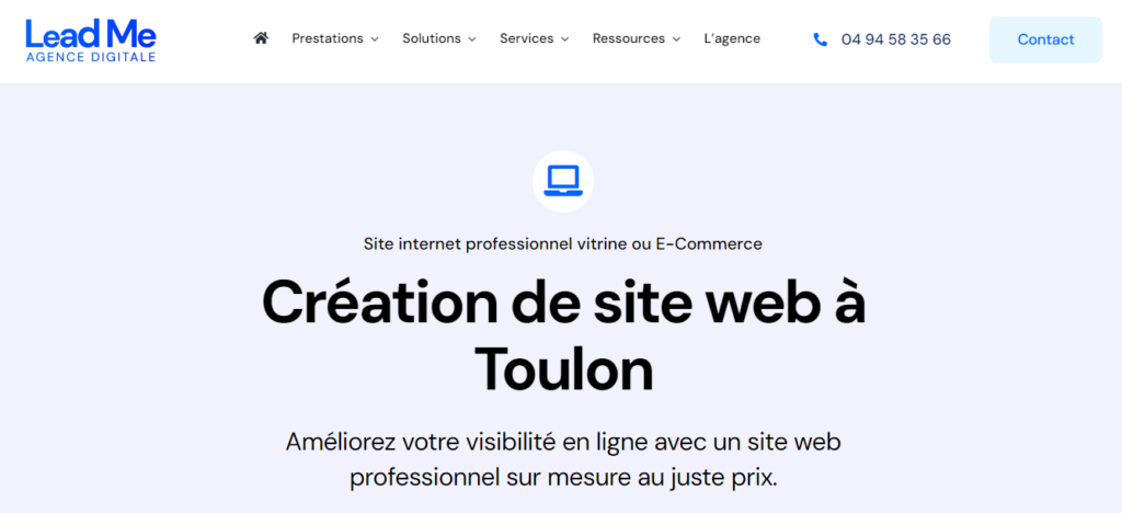 Lead Me - Création site internet Toulon