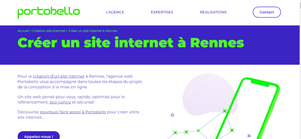 Portobello - Création site internet rennes