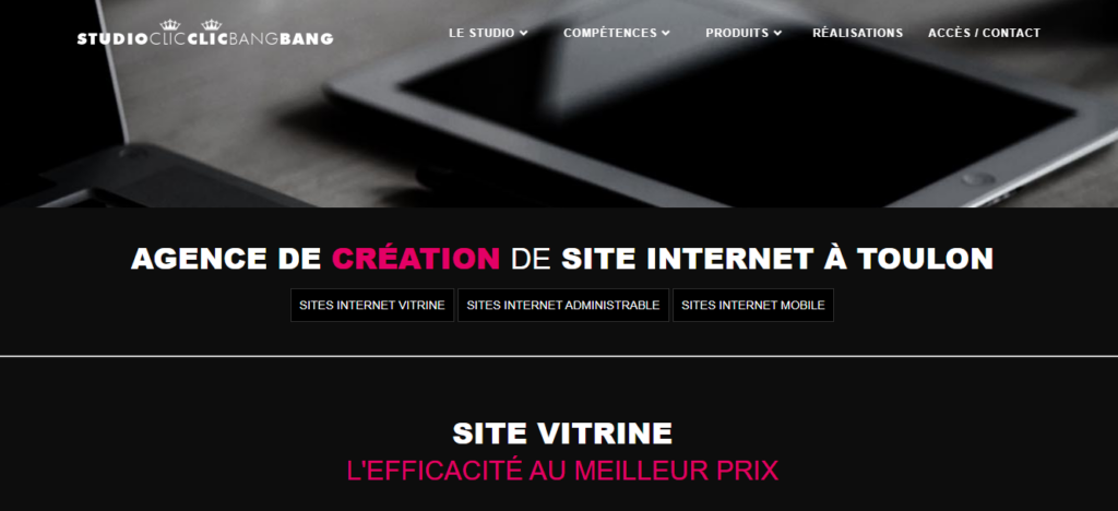 Studio Clic Clic Bang Bang - Création site internet Toulon