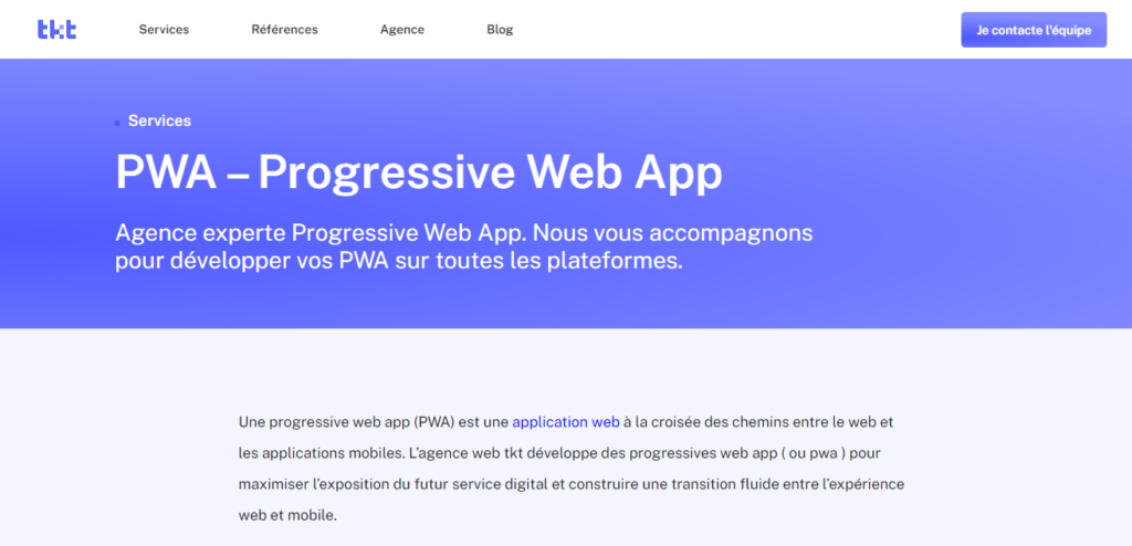 TKT - Agence de développement progressive web apps