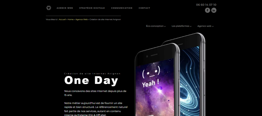 one day - creation site internet avignon