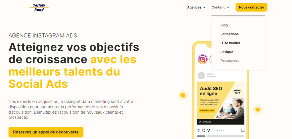 yellow road - agence instagram ads