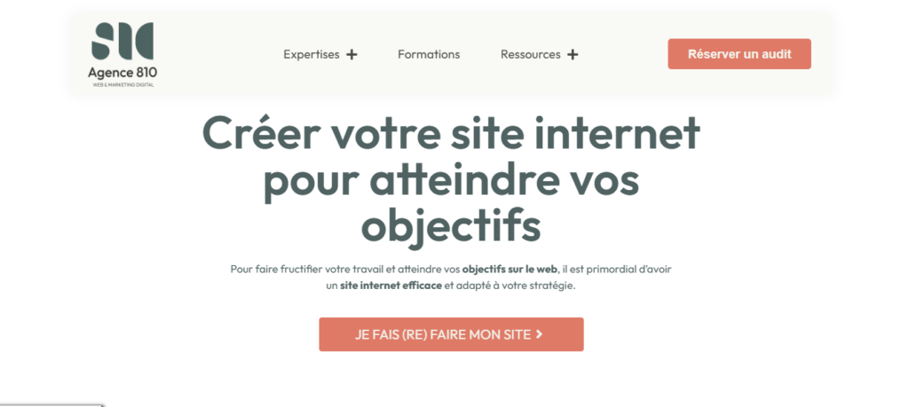 Agence 810 - Création site internet Rouen