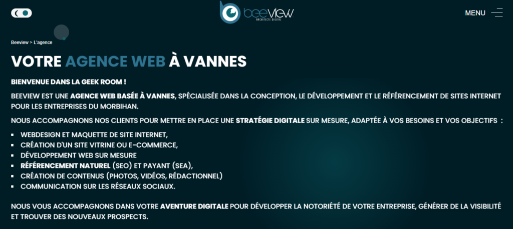 Beeview - Agences web Vannes