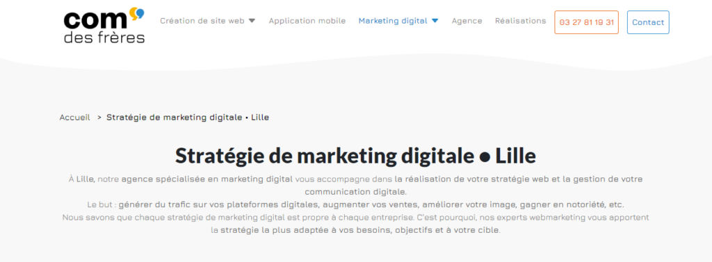 Com'des frères -Agence marketing digital Lille