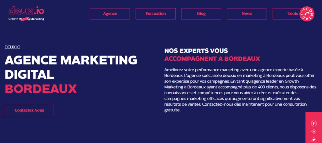 Deux.io - Agence marketing digital Bordeaux