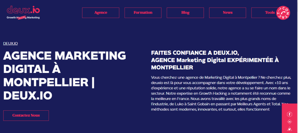 Deux.io - Agence marketing digital Montpellier